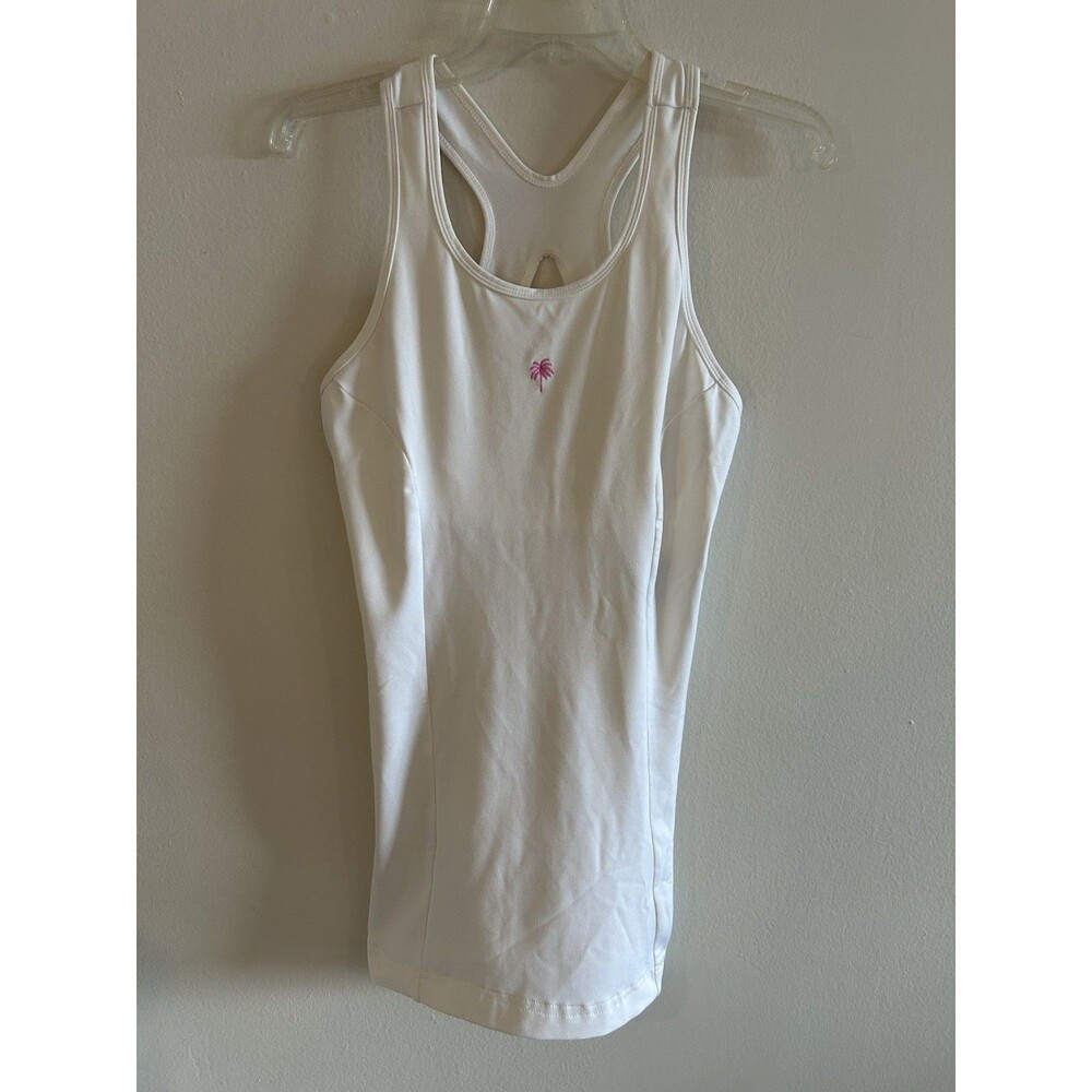 Lilly Pulitzer Ricci Shift Dress Size Small White Pink Palm Tree